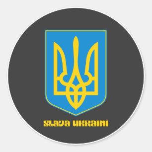 Adesivo Slava Ucraniano Shield Amarelo