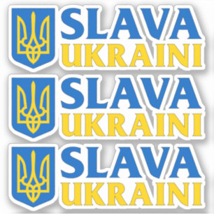 Adesivo Slava Ucri с л в а у к р а ї н і а Bandeiras Ucran