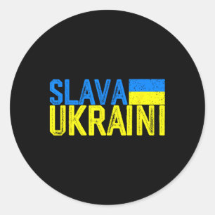 Adesivo Slava Ukraini Bandeira da Ucrânia Cores Desgastada