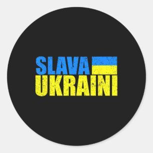 Adesivo Slava Ukraini Cores da Bandeira da Ucrânia Desgast