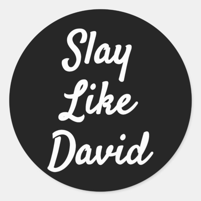 Adesivo Slay Como David Christianity Bíblia Gift (Frente)