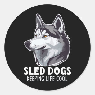 Adesivo Sled Dog Huskka Alaska esportes de inverno diversã