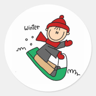 Adesivo Sledding do inverno