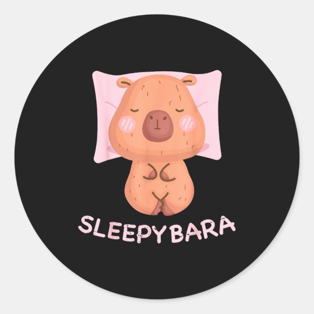 Adesivo Sleeng Capybara Pajamas Nightgown Sleepybara Roden (Frente)