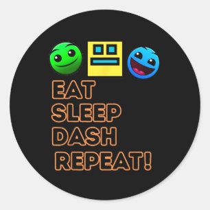 Adesivo Sleep Dash Repetir Jogador de Vídeo Geometria do J