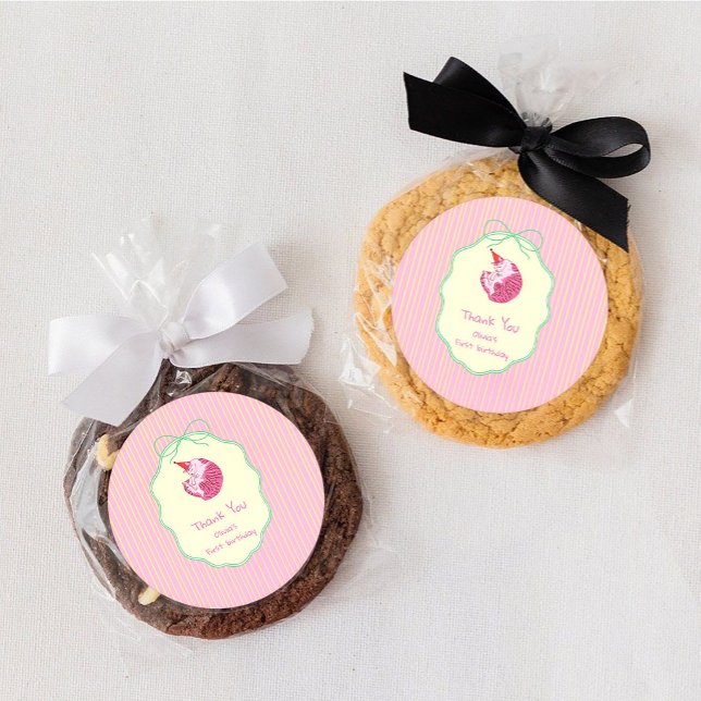 Adesivo Sleepy Cat 1st Birthday Yellow Stripes (Criador carregado)