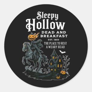 Adesivo Sleepy Hollow Dead and Breakfast Est 1869 Vintage