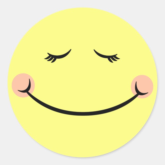 Adesivo Sleepy Kawaii Happy Face (Frente)