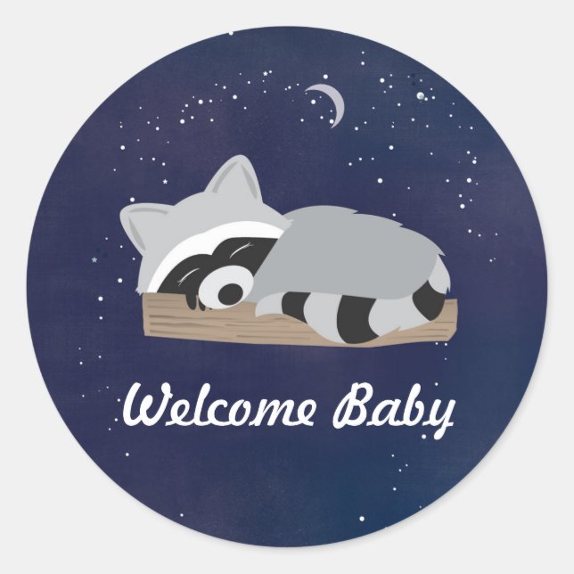 Adesivo Sleepy Raccoon Stickers (Frente)