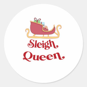 Adesivo Sleigh Queen Natal Humor Pun