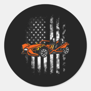 Adesivo Slingshot Car American Flag 4 De Julho