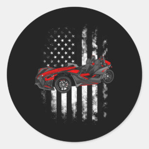Adesivo Slingshot Carro Americano Bandeira 4 De Julho