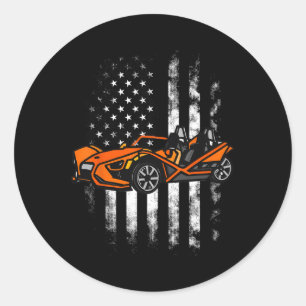 Adesivo Slingshot Carro Americano Bandeira 4 De Julho
