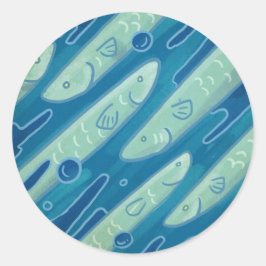 Adesivo Slippery Eel - Animal Pattern Illustration