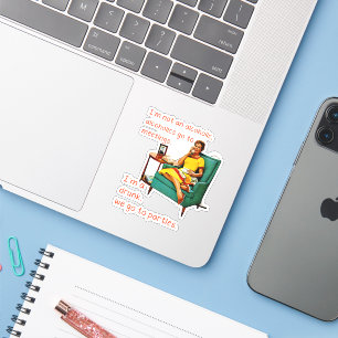 Adesivo SlipperyJoe socializando vintage do bebendo