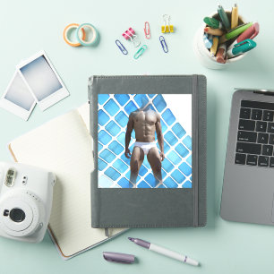 Adesivo SlipperyJoe's homem musculoso abdômen definido cue