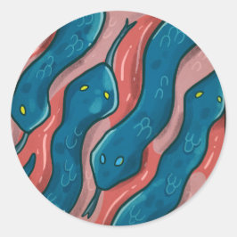 Adesivo Slithering Snake - Animal Pattern Illustration