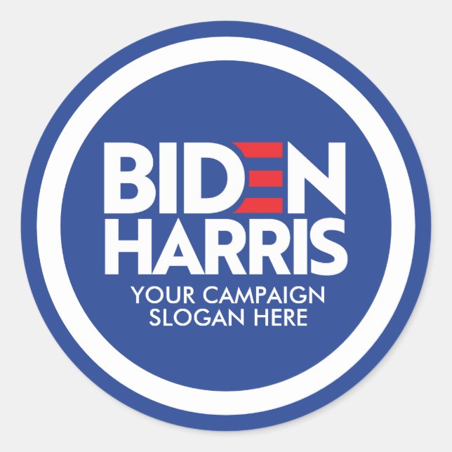 Adesivo Slogan da campanha Personalizado Biden Harris 2024 (Frente)