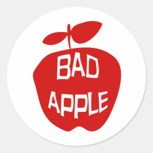 Adesivo Slogan de Fruta Divertida da Apple