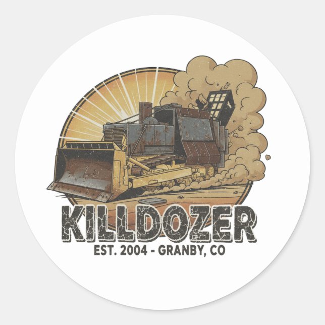 Adesivo Slogan do Epic Mega Killdozer Tank 2 (Frente)