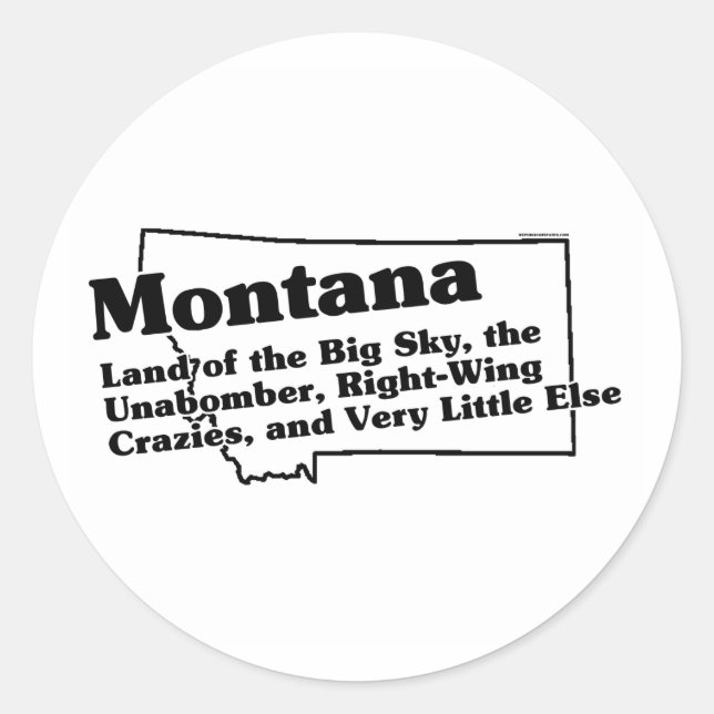 Adesivo Slogan do Estado de Montana (Frente)
