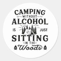 Slogan engraçado do camping bebendo diz: