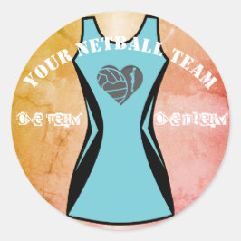 Adesivo Slogan Personalizado da Equipe de Vestido e Netbal
