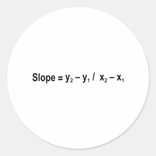 Adesivo Slope Formula Math Mathematical Physics (Frente)