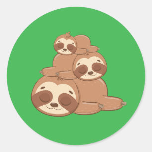 Adesivo Sloth Animal Selvagem De Um Sapo Engraçado Adoráve