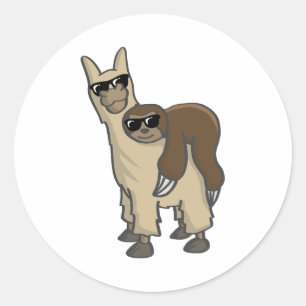 Adesivo Sloth Chills sobre o Legal presente de Lama Alpaca