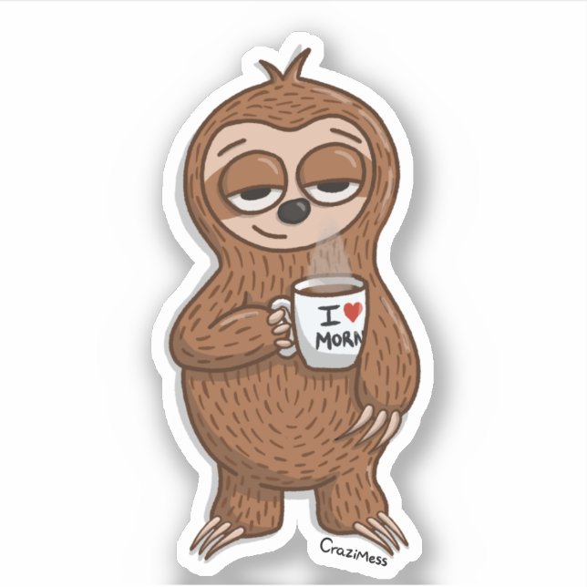 Adesivo Sloth Coffee (Frente)