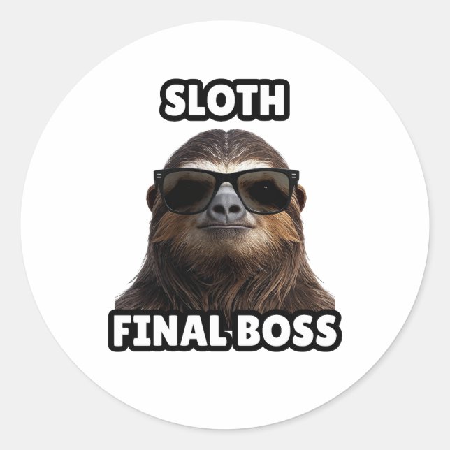 Adesivo Sloth Final Boss Funny Sticker (Frente)