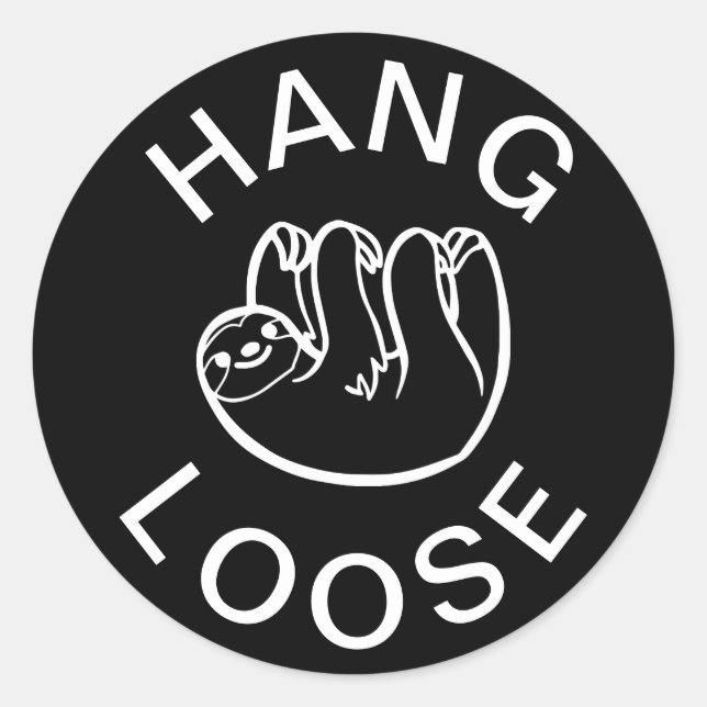 Adesivo Sloth Hang Loose (Frente)