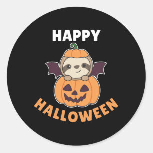 Adesivo Sloth Happy Halloween Pumpkin Bat Costume