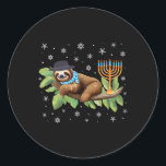 Adesivo Sloth Menorah Hanukkah Chanukah Animal Sloths Jewi<br><div class="desc">Sloth Menorah Hanukkah Chanukah Animal Sloths Judaico</div>