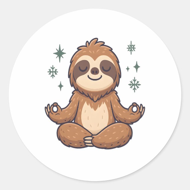 Adesivo Sloth Yoga Sloth (Frente)