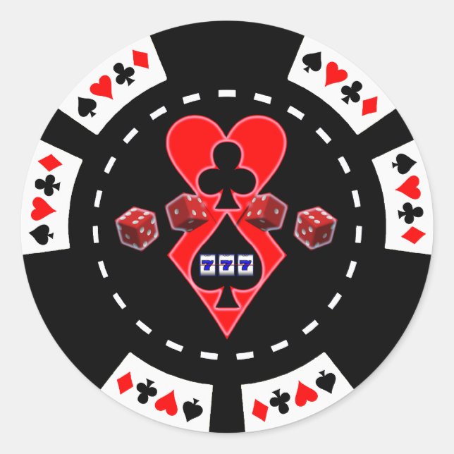 ADESIVO SLOTS DE PLACAS E CHIP DE PÓKER DE DICE (Frente)