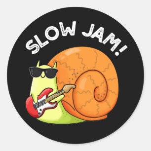 Adesivo Slow Jam Funny Music Snail Pun Dardo BG