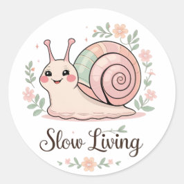 Adesivo Slow Living | Pastel Snail Floral 