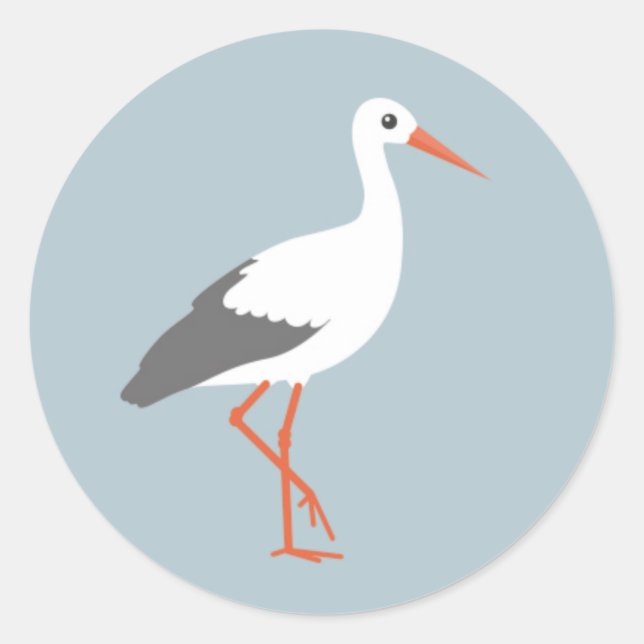 Adesivo Sluitzegel ooievaar blauw (Frente)