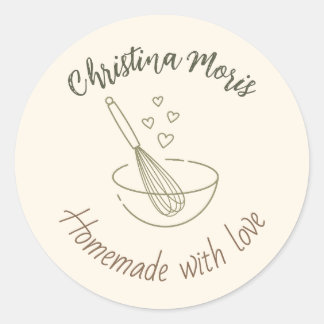 Adesivo Small Vegan Home Bakery Homemade with love