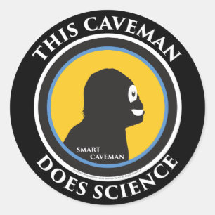 Adesivo Smart Caveman Stickers: Este Caveman Faz Ciência