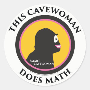 Adesivo Smart Cavewoman Stickers: Esta Cavewoman Faz Matem