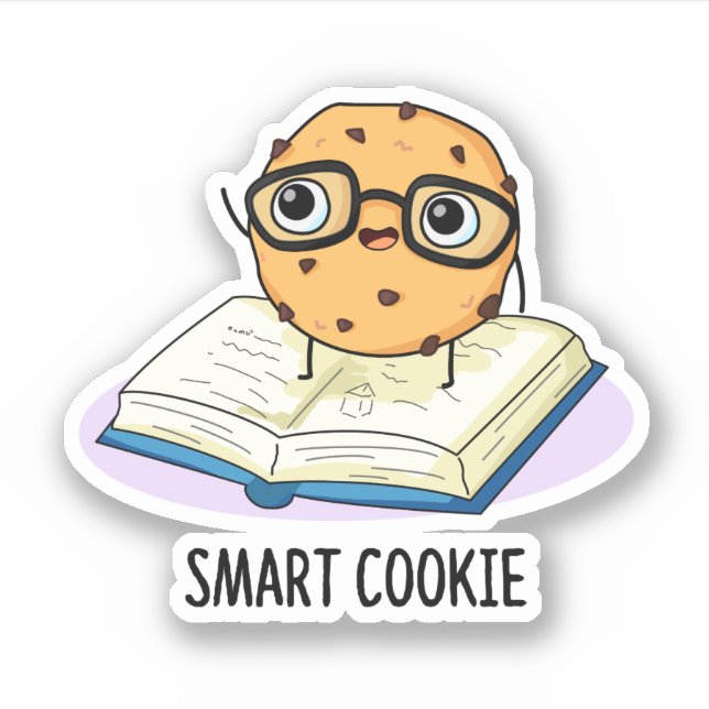 Adesivo Smart Cookie Funny Snack Pun (Frente)