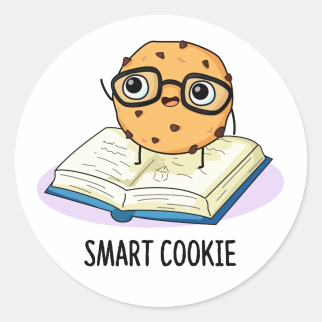 Adesivo Smart Cookie Funny Snack Pun (Frente)