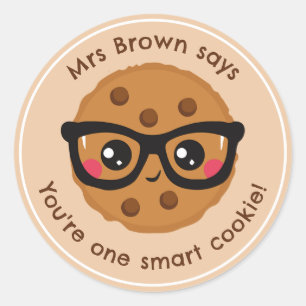 Adesivo Smart Cookie Teacher Personalizado para Autocolant