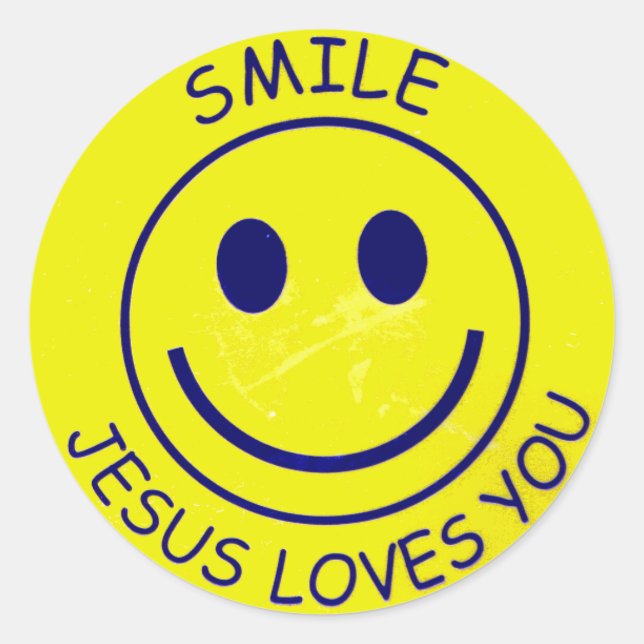 Adesivo Smile Jésus Loves You (Frente)
