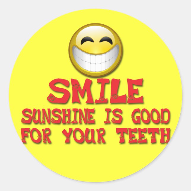 ADESIVO SMILE SUNSHINE É BOM PARA OS DENTES (Frente)