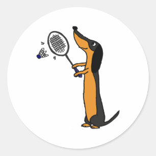 Adesivo Smiletodaytees Engraçado Cão Dachshund Jogando Bad