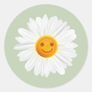 Adesivo Smiley face da flor da margarida